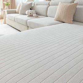 Couch Cover Soothing Home Sofa Covers Couch Protector for Dogs Pet Friendly, Striped Sectional Sofa Slipcovers L Shaped Couch Cover - Easy Installation, Stain Resistant, Machine Washable