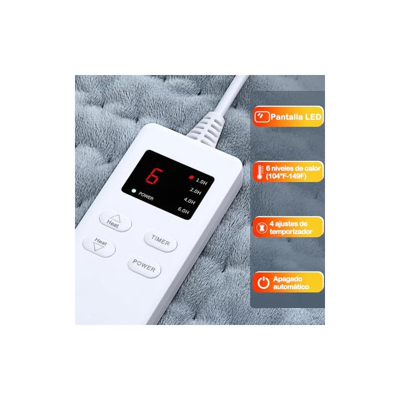 Almohadilla Trmica,Manta Termica con Correa Adjustable,Compresa Caliente Electrica con 6