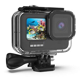 Waterproof Case for GoPro Hero 10 /GoPro Hero 9 Black, 60M/196FT Underwater Protective Dive Housing Shell with Bracket Mount Accessories for Go Pro Hero10 /Go Pro Hero9 Action Camera