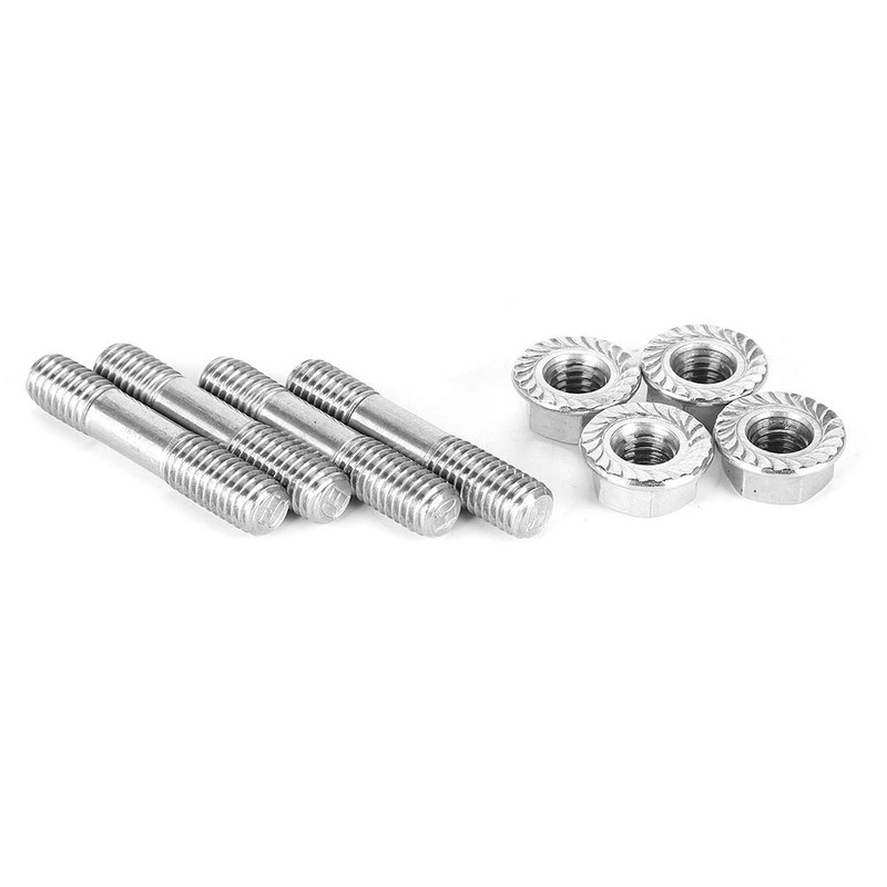 Exhaust Manifold Bolt 4pcs Car Exhaust System Bolt Nuts M8x1.25