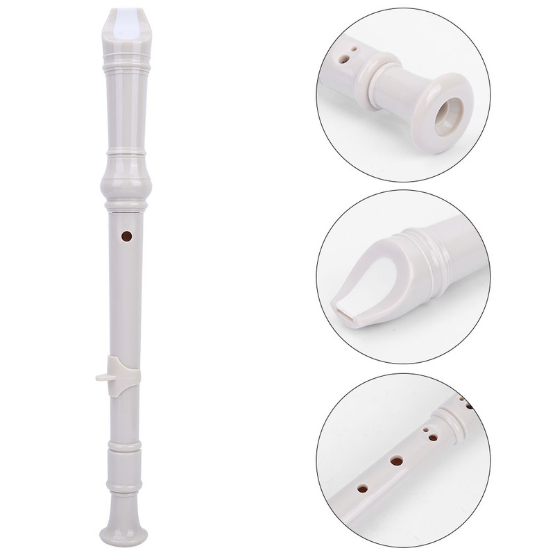 8 Holes Baroque Recorder Clarinet Flute Woodwind Instrument with PU