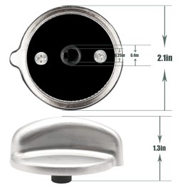 Upgraded WB03K10303 Surface Burner Control Knobs Compatible GE Profile Gas Stove Range Cooktop Heavy Duty Metal Knobs Replaces Part WB03K10208, AP4980246, 1810427, AH3486484, EA3486484 (5 Pack)