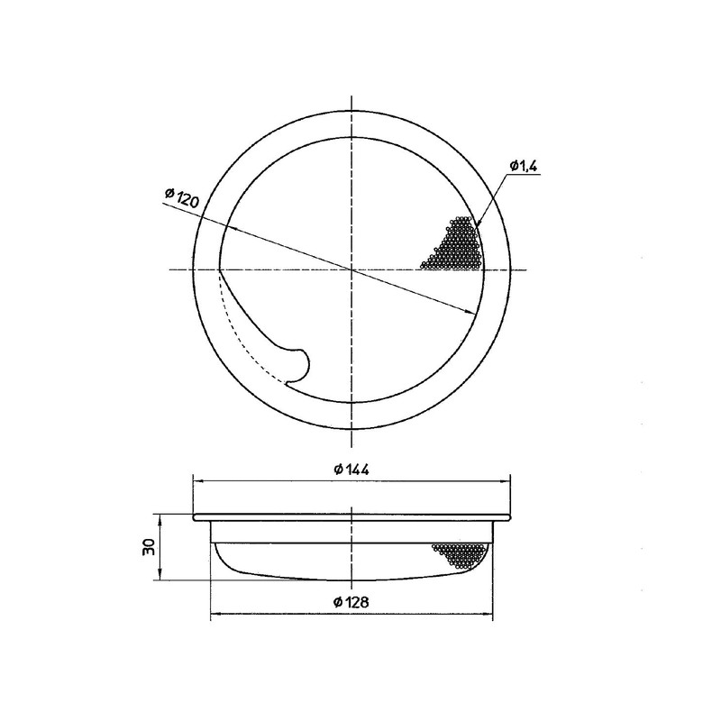 SANEI PH696AF-S Sink Drain Basket, Shallow Type, Diameter 5.7 inches