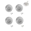 1 Set of Silver Bright 3/4" Round Conchos W/ 1/4"