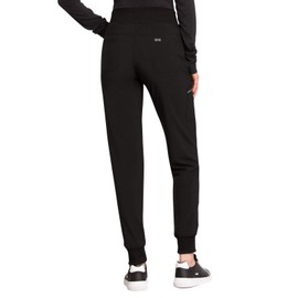 Infinity Women’s Jogger Scrub Pants w/Certainty Fabric Tech CK110AP, L Petite, Black