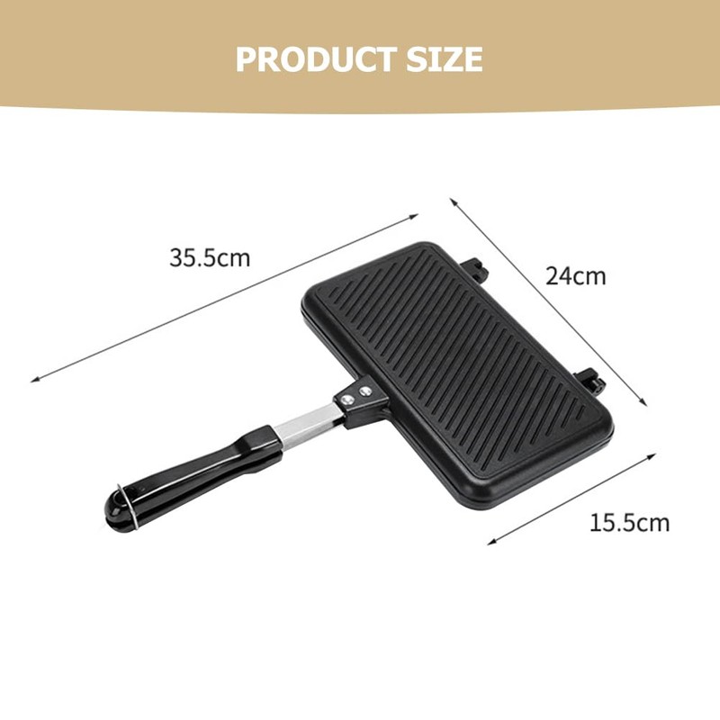 DOITOOL Sandwich Maker Double Sided Frying Pan Aluminum Omelette Trays