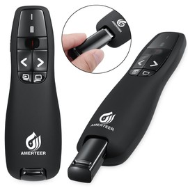 AMERTEER Wireless Presenter, 2.4GHz Powerpoint Presentation Remote Control Office PowerPoint PPT Remote Controller Clicker Flip Pen