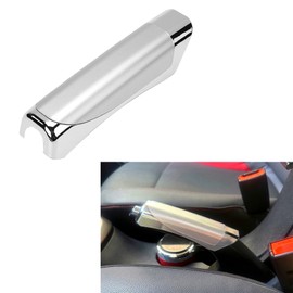 Car Handbrake Cover, Parking Brake Cover, ABS Grip Handbrake Cover, Parking Handbrake Decorative Cap Automotive Interior Accessories Compatible with Most Vehicle (Silver)