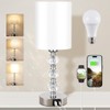 Clora Touch Bedside Crystal Lamp for Bedrooms Nightstand with USB