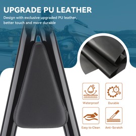 Bvomheez 28" Sissy Bar, Detachable Passenger Backrest Tall Rear Back Pad Quick Release Fit for Harley Davidson Touring 2009-2025 Road King Road Glide Street Glide Electra Glide Ultra Limited CVO Black