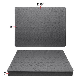 Eylar 24" X-Large Hard Case Equipped With Ragar Reconfigurable & Reusable XP Crosslinked Foam Insert, Waterproof, Shockproof For Equipment, Drones And Cameras (2 Ragar Layers) (Green)