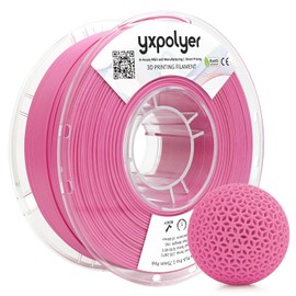 YXPOLYER Flexible PLA Food-Grade Soft PLA 3D Printer Filament 1.75mm 1KG for Printing Dog Chew Toys and Highly Elastic Bouncy Airless Basketball Pet Ball, Pink