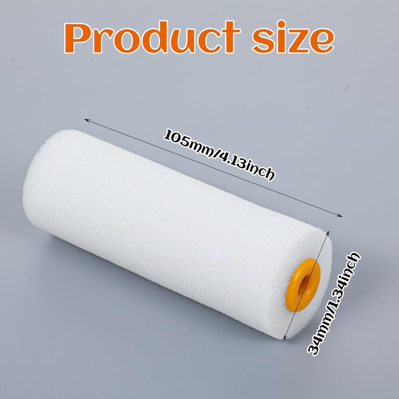 30 Pack 4 Inch Foam Paint Roller Covers, High Density
