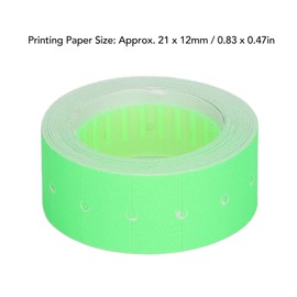 30 Rolls Price Gun 15000 Price Labelling Labels for Mx-5500 M5500 White Price Marker Stickers Label Paper Label Labels 21 x 12 mm (Green)