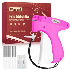 Stitch Gun for Clothes Stitchy Tagging Gun for Clothing Stitchy Quick Clothing Fixer -Includes 1,000 Black Fasteners & 1,000 White Fasteners & 6 Needles(hotpink+White)