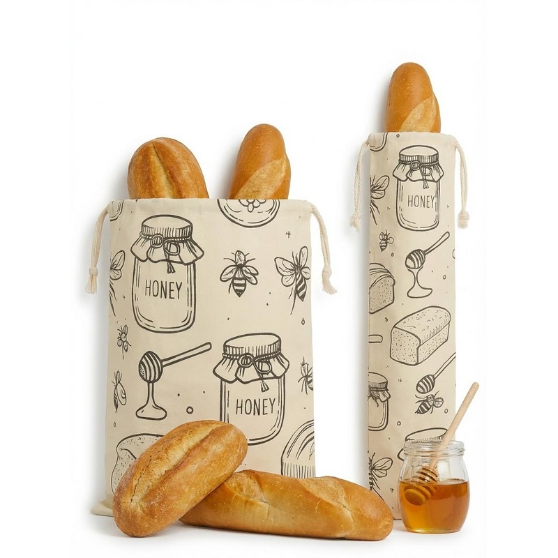 Loaf Locker Reusable Beeswax Bread Bags Set – Small 16x12