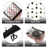 Fassave 6 Pack Mini Zipper Mesh Makeup Bags, Heart Print