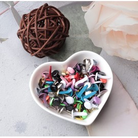 Sowaka 100 Pcs Mini Brads Multi Color Small Round Metal Paper Brass Paper Fasteners Pastel Brads for Art Crafting School Project Decorative Scrapbooking DIY Supplies (Round)