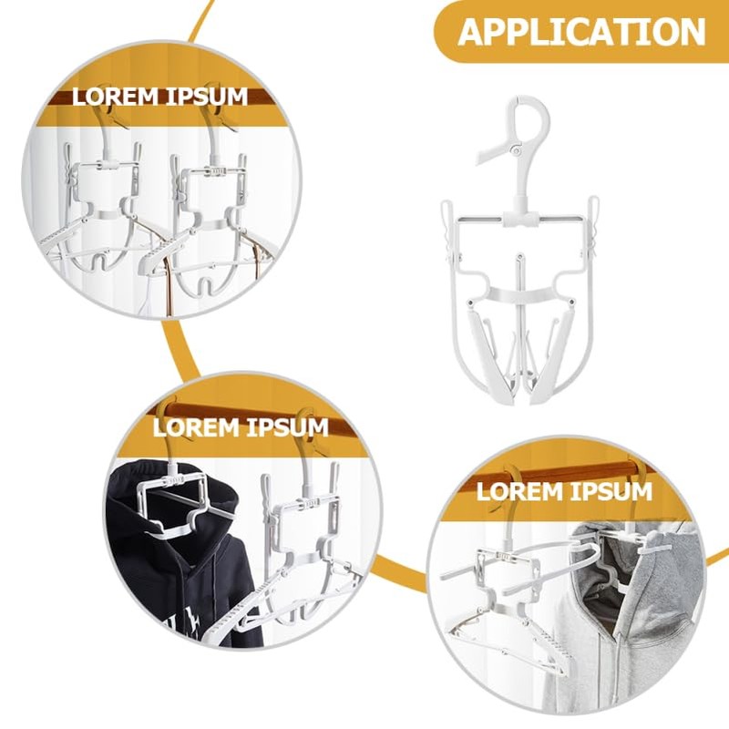 Ciieeo 2 Pcs Foldable Hanger with Hood Clip Hanger Parker
