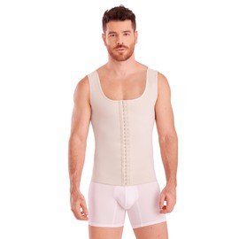 SHAPE CONCEPT 062 063 Fajas Colombianas para hombre Faja de alta compresión Faja moldeadora corporal para hombre, Beige, 3X-Large