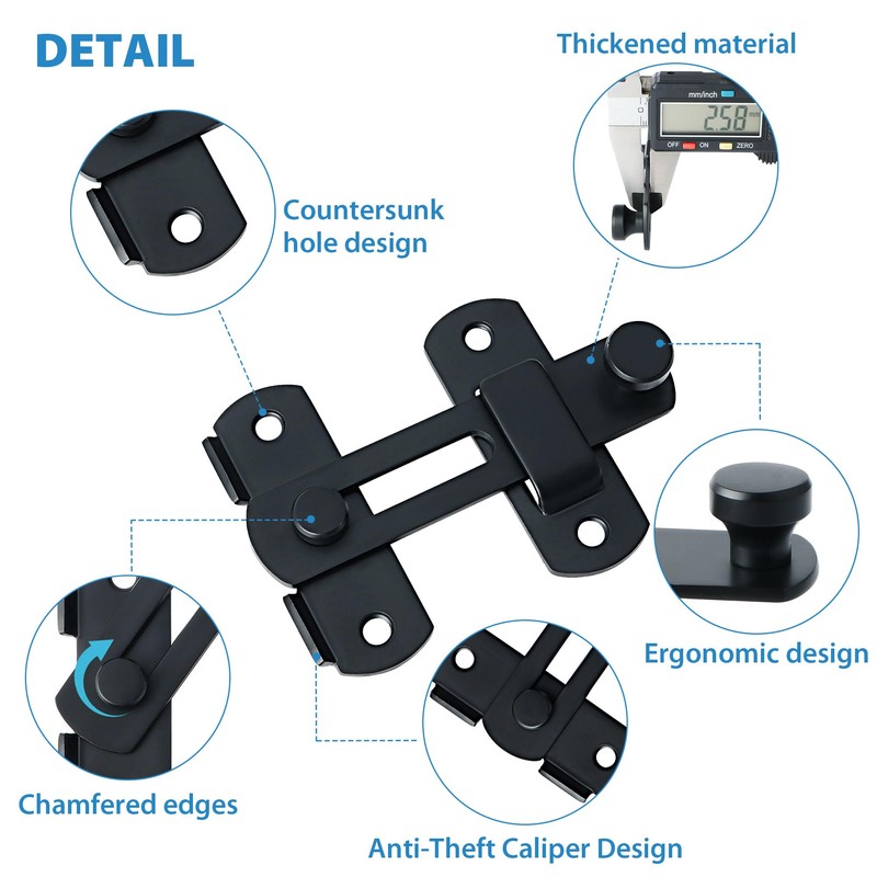 Alise 4 inch Flip Latch Gate Latches, Safety Door Lock