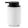 TEAKISS Matte White Refillable Hand Soap Dispenser - 13oz Ceramic