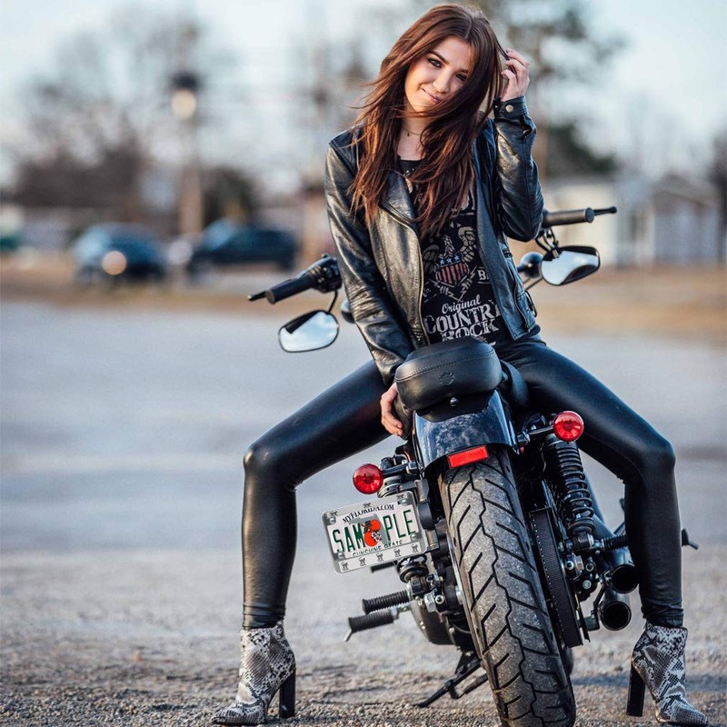 Fastasticdeals Metal Insert Bike License Plate Frame Monkey B Weatherproof