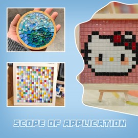 Mosaic Tile Epoxy Adhesive - Non-Toxic Fast-Acting Glue for Crafts, Ceramic & Glass - Waterproof UV Resistant No-Drip Formula, Clear Bond for Wood/Plastic & DIY Art (100ml*2)