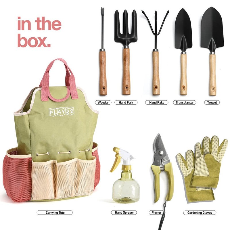 Gardening Tools Set of 10 - Complete Heavy Duty Garden