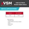 VSM 25-Pack - 4-1/2 inch 36 Grit (Coarse) - Actirox