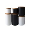 Popowbe Ceramic Coffee Canister Airtight with Sealed Bamboo Lid Kitchen