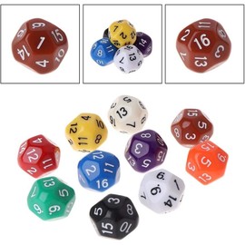 5Pcs Multicolour Polyhedral Dice for Dungeons and Dragons 16 Sided Set Polyhedral Dice with Other Table Games with Random Multi Colored Assortment Accessories