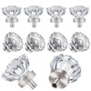 SHINY HANDLES 8 Pack Brushed Nickel Cabinet knobs, Glass Cabinet