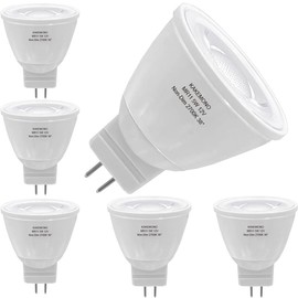 KAKEMONO 5W MR11 GU4.0 Led Bulbs, 35W Halogen Equivalent, 2700K Soft Warm White, 12V GU4 Low Voltage Spotlight for Outdoor Landscape Track Lighting, Not Dimmable-6 Pack