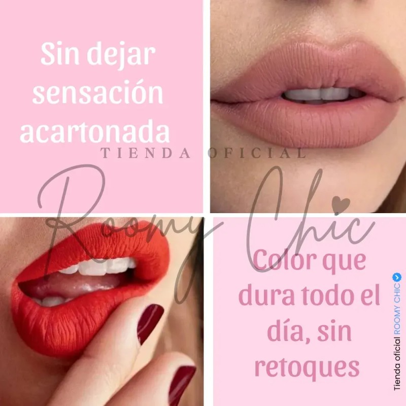 Set De Labiales Líquidos Mate con 12 tonos de Larga