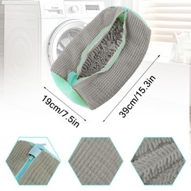 UptVin Pack of 2 Shoe Wash Bags, Washing Machine, Reusable Shoe Wash Bag, Shoe Bag Washing Machine with Zip, Shoes Washing Bag for Washing Machine and Dryer (Grey), gray, simple