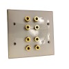 Russound Plate Mate BP1-2 Home Theater Plate White Gold Plated