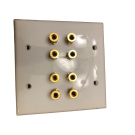 Russound Plate Mate BP1-2 Home Theater Plate White Gold Plated