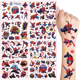 Temporary Tattoos Children, 8 Sheets Tattoo for Boys Girls, Cartoon Children's Tattoos Decoration Children's Birthday, Birthday Party Gift Small, Skin-Friendly Temporary