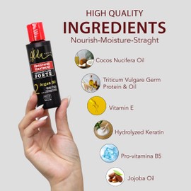 4.0 oz Keratin Treatment with Argan Oil - Chocolate Flavor Forte Smoothing Treatment - Includes Complete Application Set