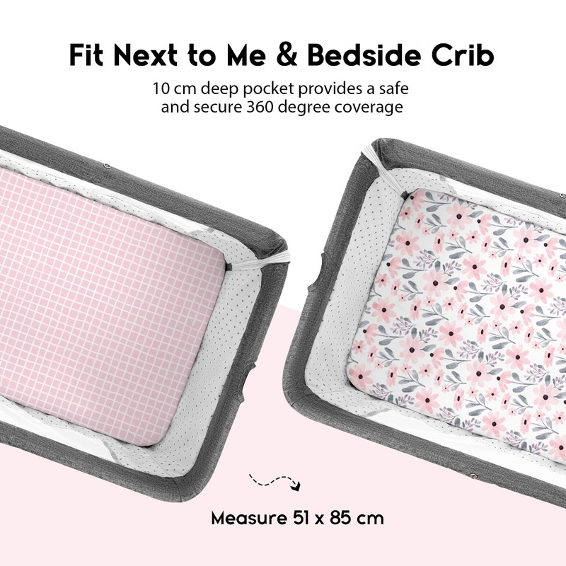 Yoofoss Next to Me Crib Sheets Ultra Soft Crib Sheets