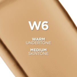 L'Oreal Paris True Match Super-Blendable Foundation, Medium Coverage Liquid Foundation Makeup, W6, Medium, 1 Fl Oz