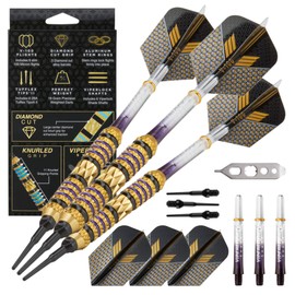 Viper Wizard Soft Tip Darts with Storage/Travel Case, Purple Rings, 18 Grams