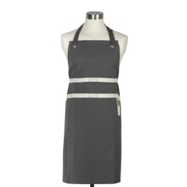 Le Creuset Apron with Pockets, Loop and Drawstring System, One Size, Pearl Grey, Cotton Canvas, 95000700444000