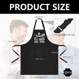 Hilarious Chef Apron for Men – A Unique and Practical BBQ Daddy Comical Surprise – Ideal Boyfriend, Brother-In-Law Surprise – Funny BBQ Apron for Men, Crafted for Laughs and Functionality