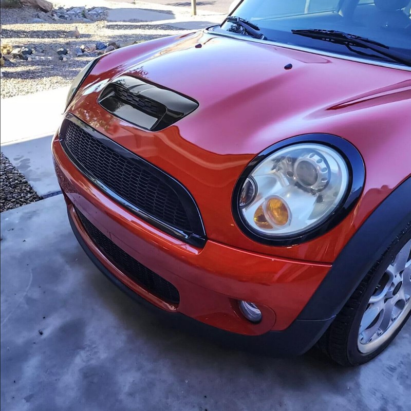 GSRECY Gloss Black Front Bonnet Hood Scoop Intake Air Vent