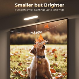 FULEN Rechargeable Picture Lights for Wall, Wall Lights Battery Powered with Remote, Art Lights for Paintings, Picture Frame Lights for Wall,Dart Board Light with 3 Color Temperatures,Black