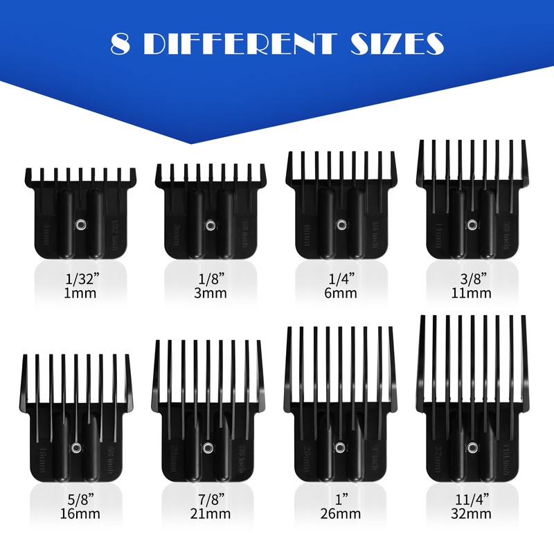 8 Pcs Trimmer Guards Fits for BaBylissPRO Barberology FX787 &