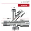 KIRCHHOFF 98480090 Universal Angle Valve with Dishwasher Connection, 1/2 Inch