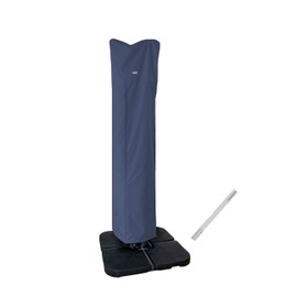 Garden Balsam Patio Umbrella Cover for 9ft to 13ft Offset Umbrella, Water Resistant, Curved Cantilever and Straight Pole Parasol Outdoor Umbrellas Cover with Zipper and Rod Dark Blue